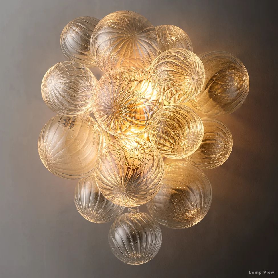 Trellor Spiraled Globe Wall Sconce