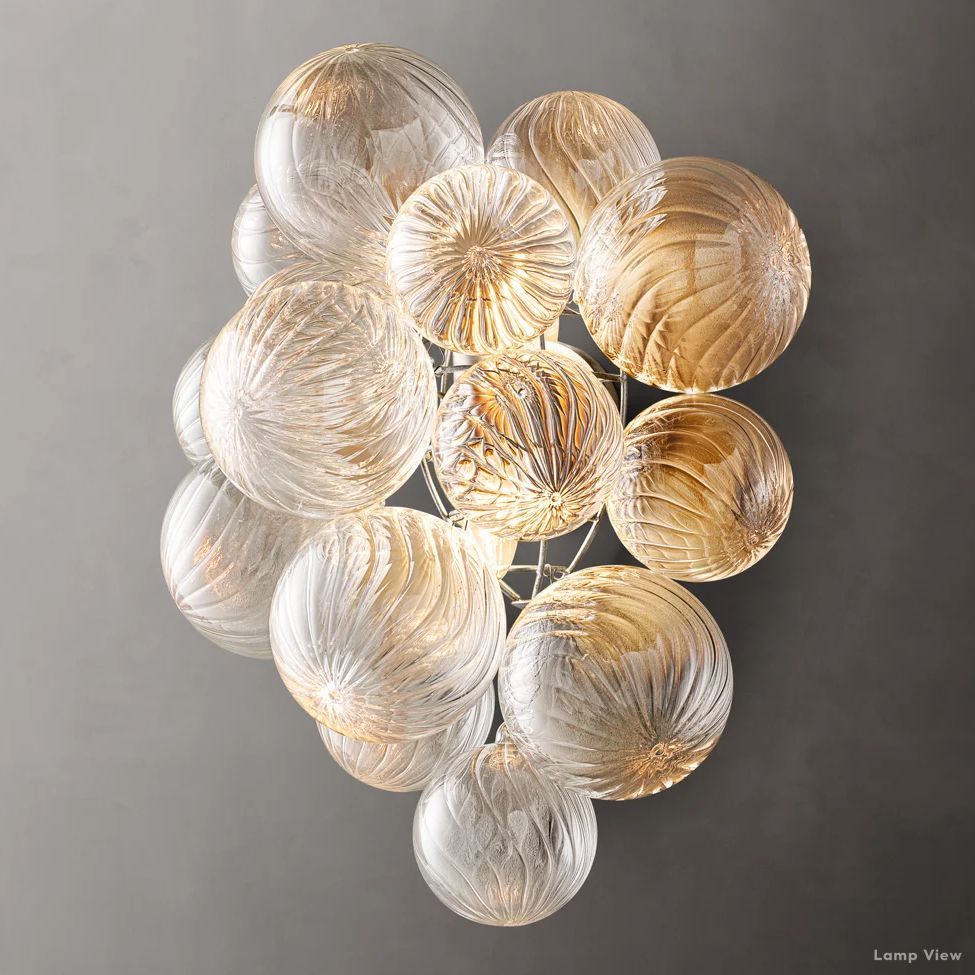 Trellor Spiraled Globe Wall Sconce