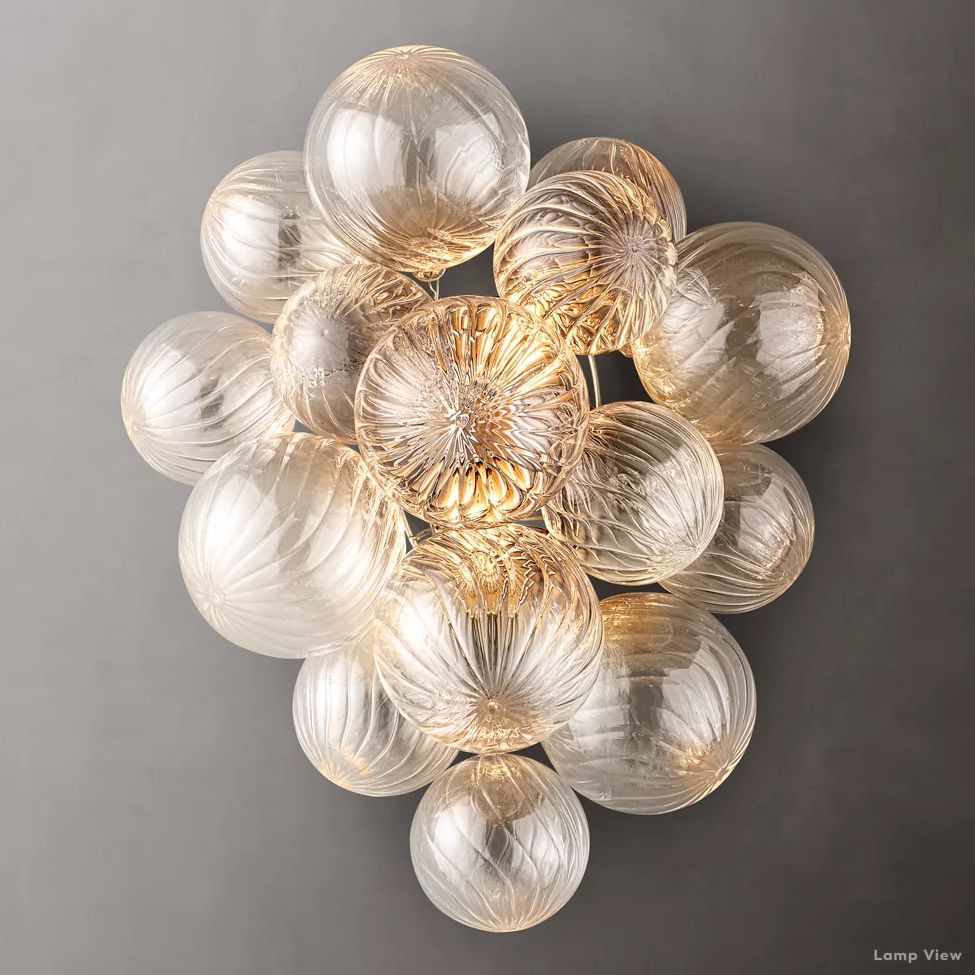 Trellor Spiraled Globe Wall Sconce