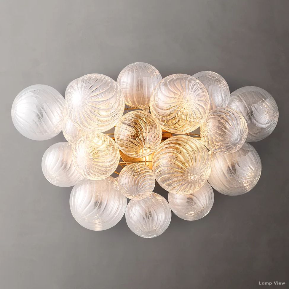 Trellor Spiraled Globe Wall Sconce