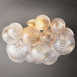 Trellor Spiraled Globe Flush Mount