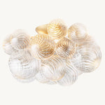 Trellor Spiraled Globe Flush Mount