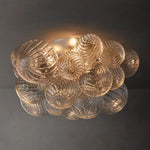 Trellor Spiraled Globe Flush Mount