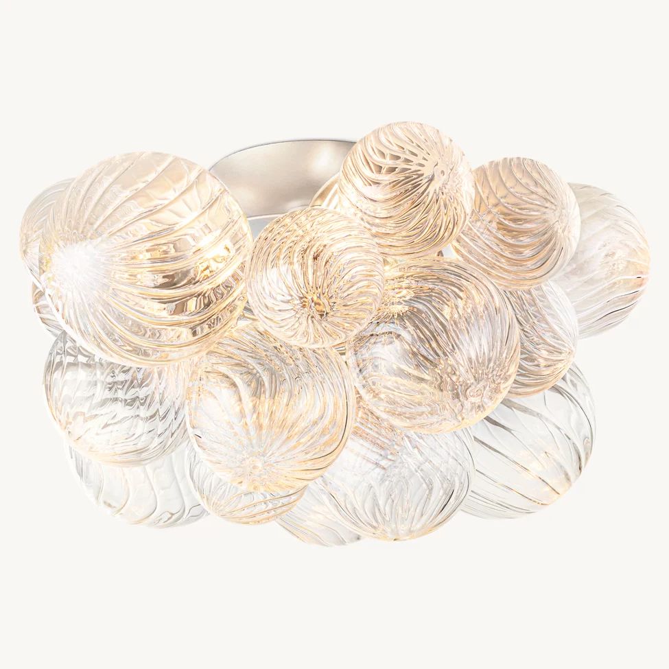Trellor Spiraled Globe Flush Mount