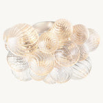 Trellor Spiraled Globe Flush Mount
