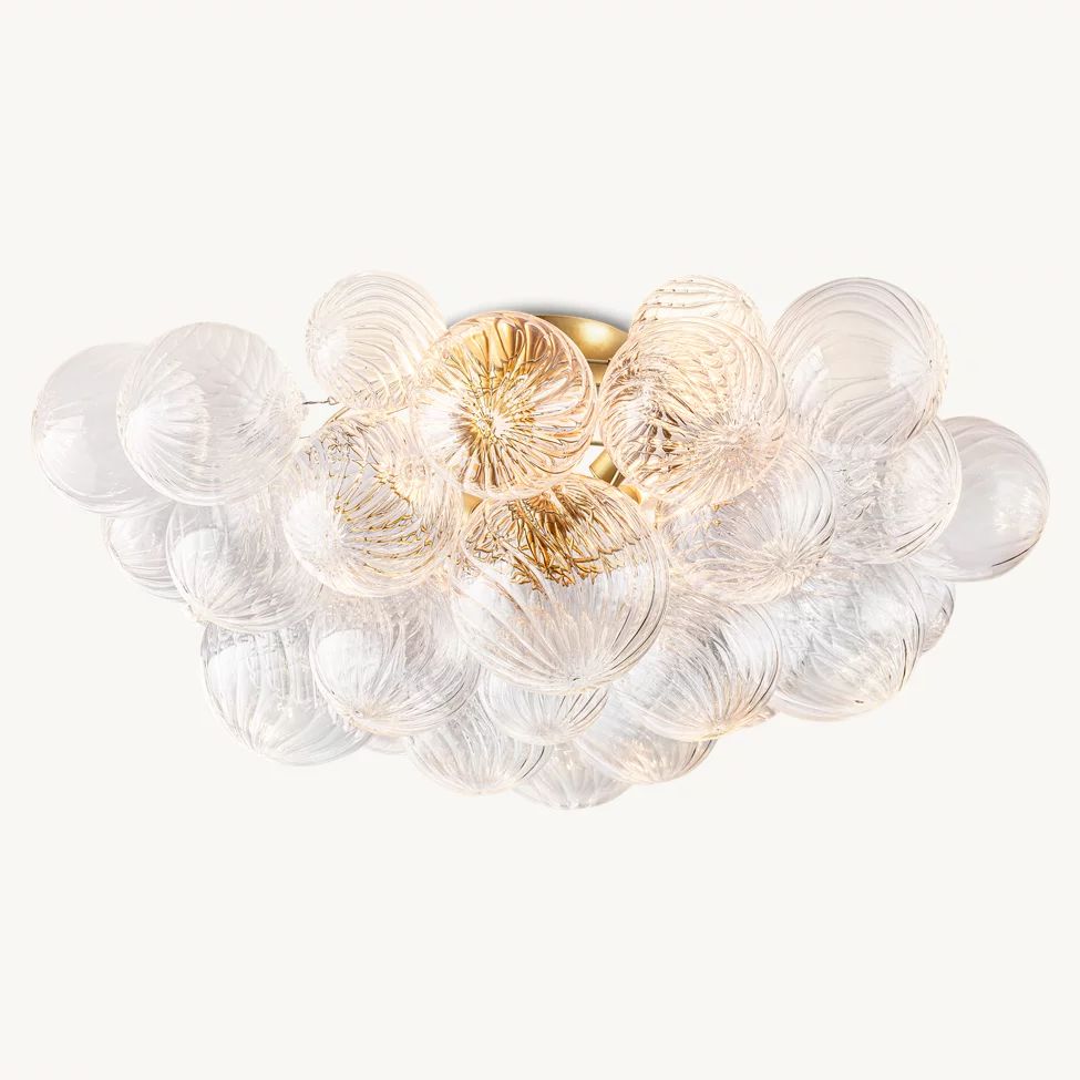 Trellor Spiraled Globe Flush Mount