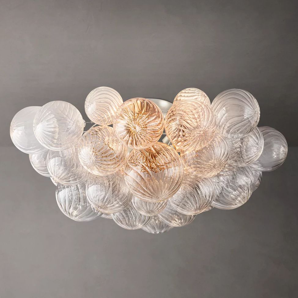 Trellor Spiraled Globe Flush Mount