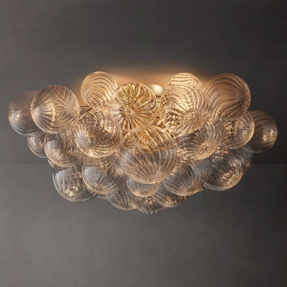 Trellor Spiraled Globe Flush Mount
