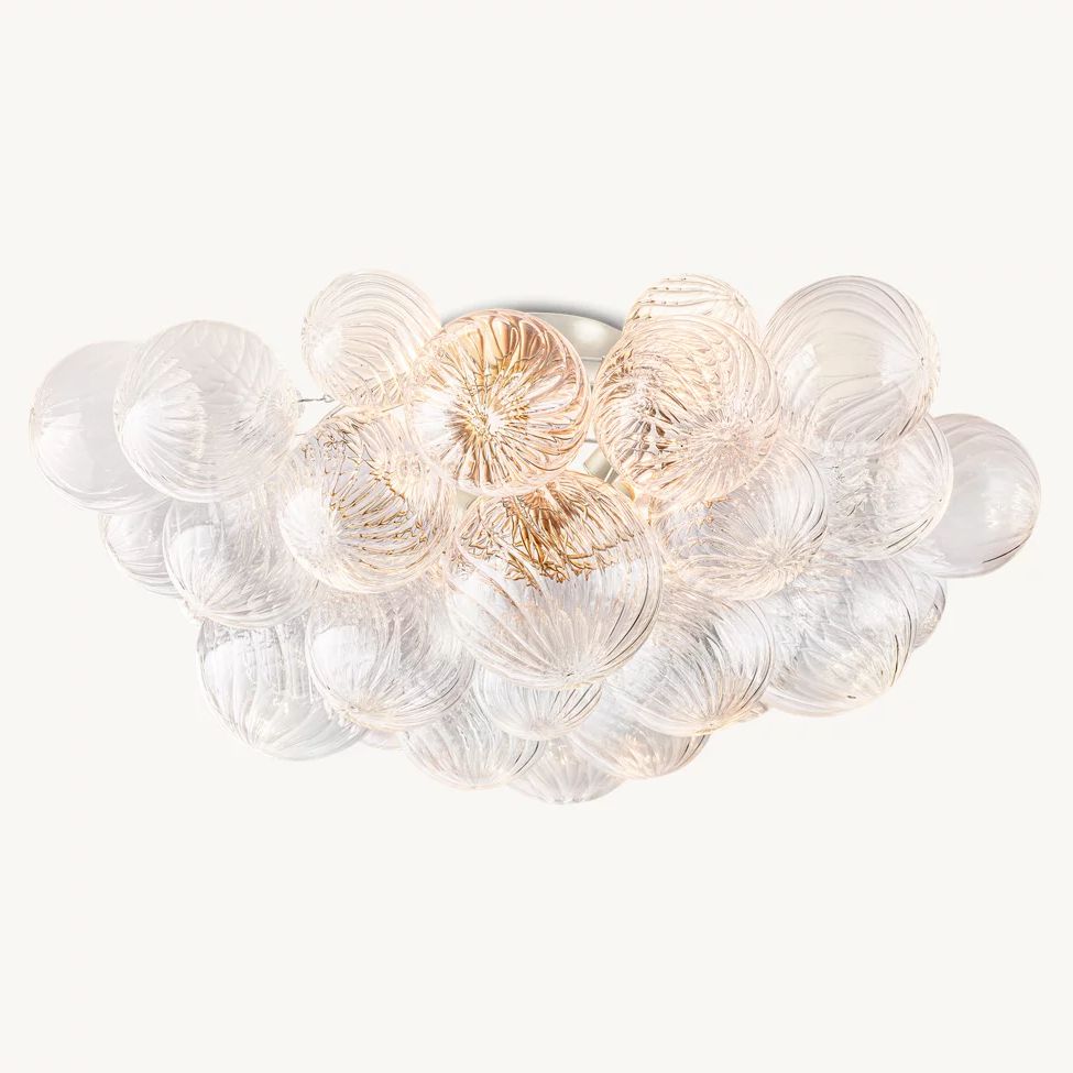 Trellor Spiraled Globe Flush Mount