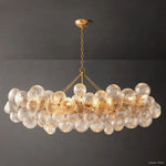 Trellor Spiraled Globe Linear Chandelier 63"