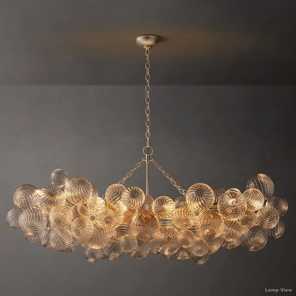 Trellor Spiraled Globe Linear Chandelier 63"