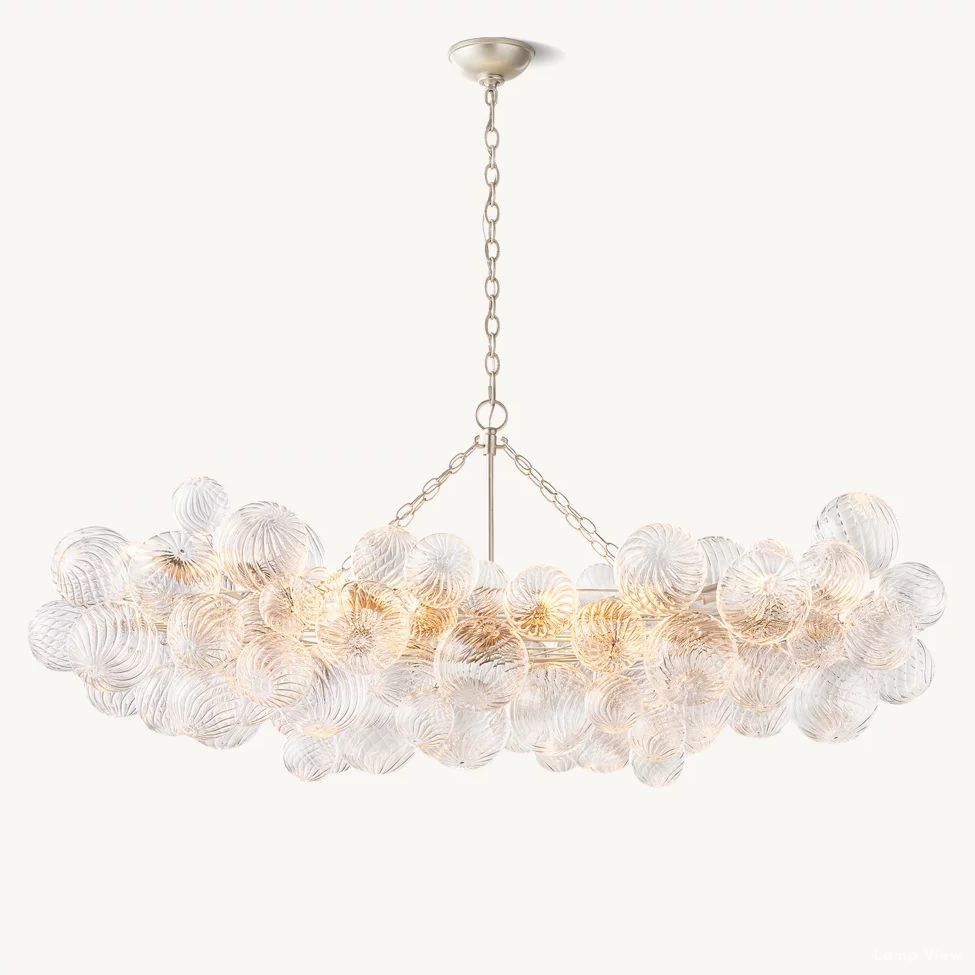 Trellor Spiraled Globe Linear Chandelier 63"