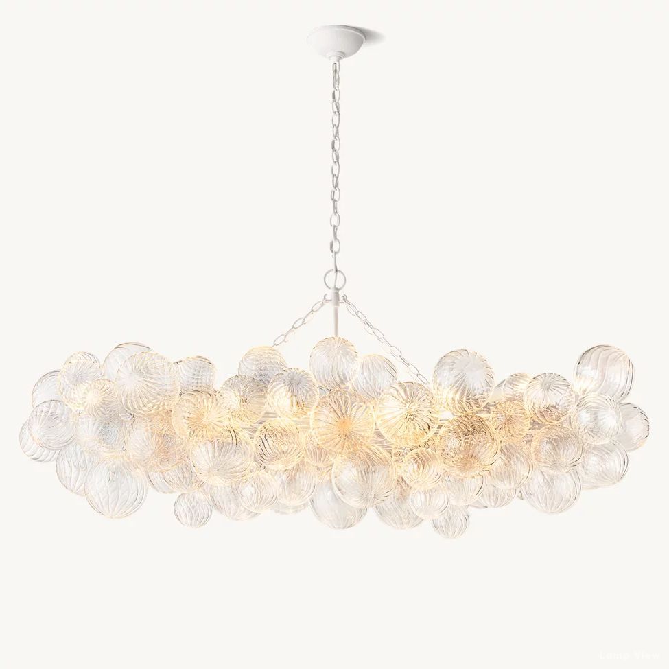 Trellor Spiraled Globe Linear Chandelier 63"
