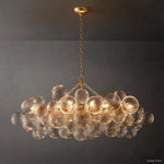 Trellor Spiraled Globe Linear Chandelier 51"