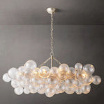 Trellor Spiraled Globe Linear Chandelier 51"