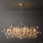 Trellor Spiraled Globe Linear Chandelier 51"