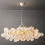 Trellor Spiraled Globe Linear Chandelier 51"