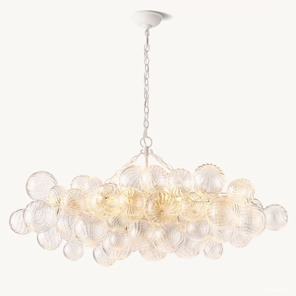 Trellor Spiraled Globe Linear Chandelier 51"