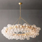 Trellor Spiraled Globe Ring Chandelier 63"