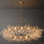 Trellor Spiraled Globe Ring Chandelier 63"