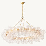 Trellor Spiraled Globe Ring Chandelier 63"