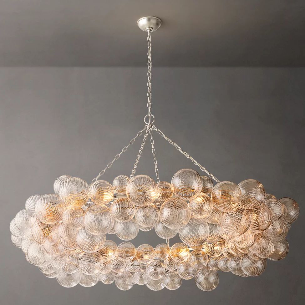 Trellor Spiraled Globe Ring Chandelier 63"