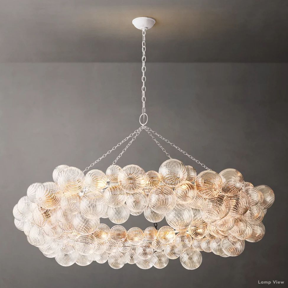 Trellor Spiraled Globe Ring Chandelier 63"