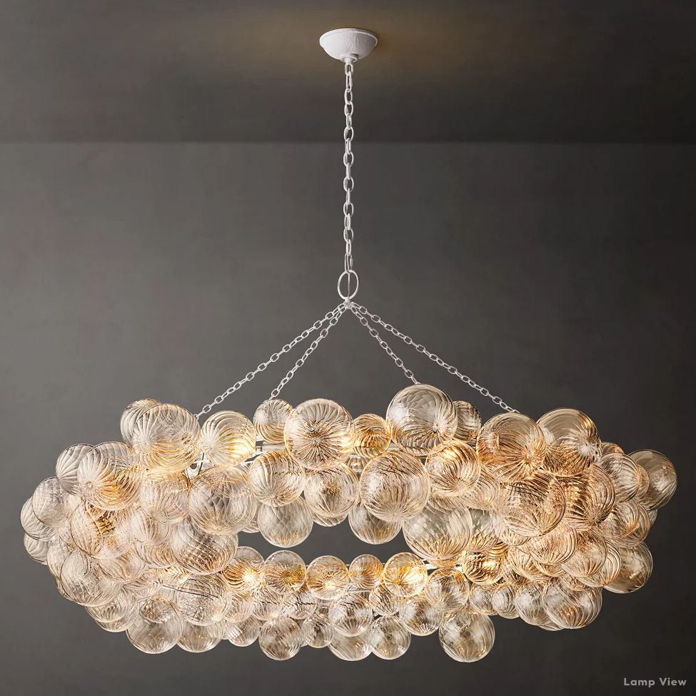Trellor Spiraled Globe Ring Chandelier 63"