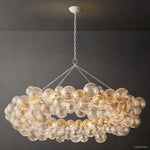 Trellor Spiraled Globe Ring Chandelier 63"