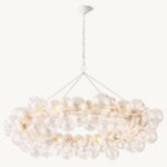 Trellor Spiraled Globe Ring Chandelier 63"