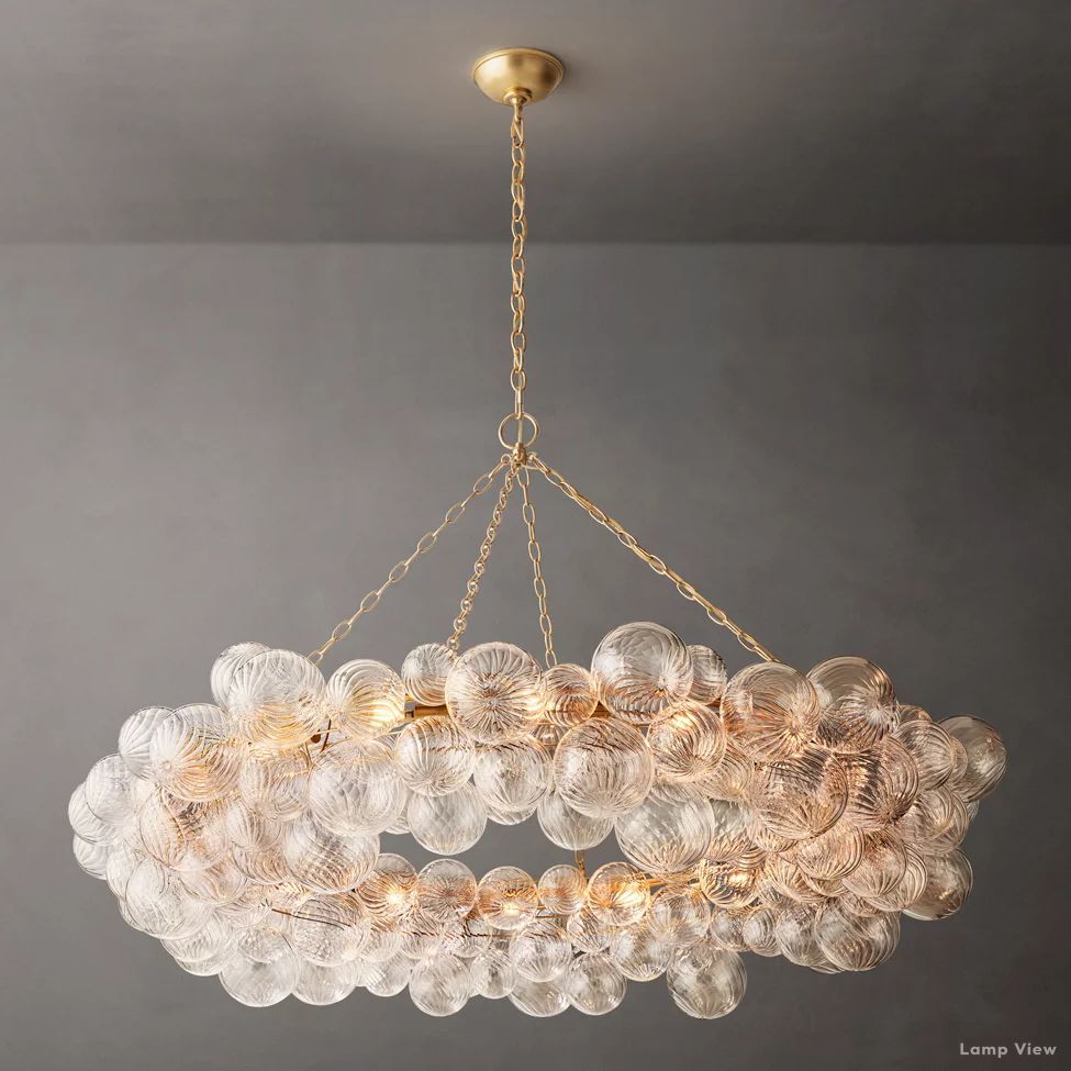 Trellor Spiraled Globe Ring Chandelier 54"