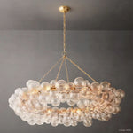 Trellor Spiraled Globe Ring Chandelier 54"