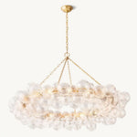 Trellor Spiraled Globe Ring Chandelier 54"