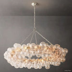Trellor Spiraled Globe Ring Chandelier 54"