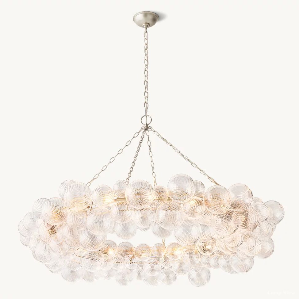 Trellor Spiraled Globe Ring Chandelier 54"