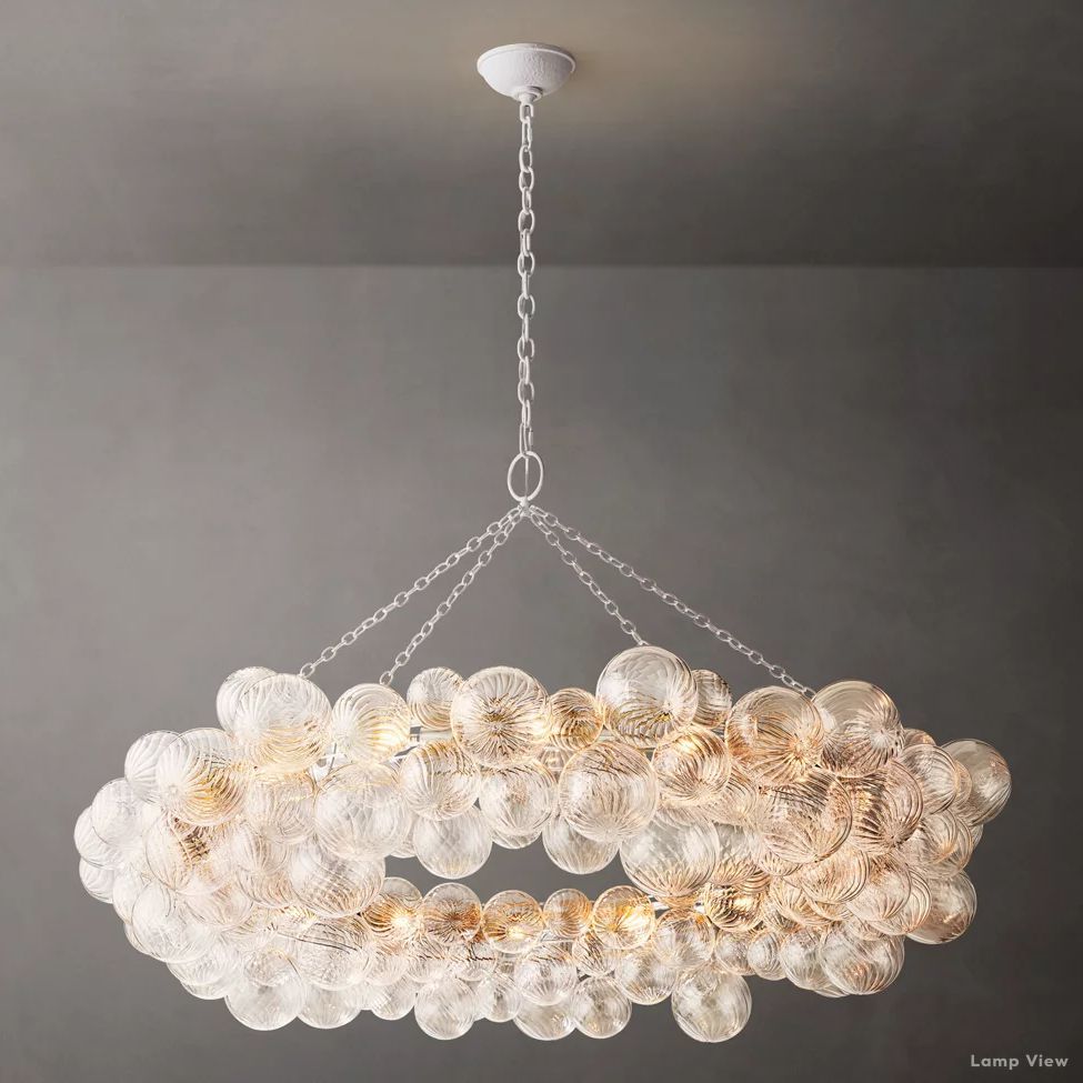 Trellor Spiraled Globe Ring Chandelier 54"
