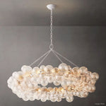 Trellor Spiraled Globe Ring Chandelier 54"