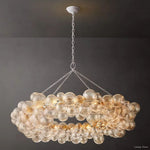 Trellor Spiraled Globe Ring Chandelier 54"