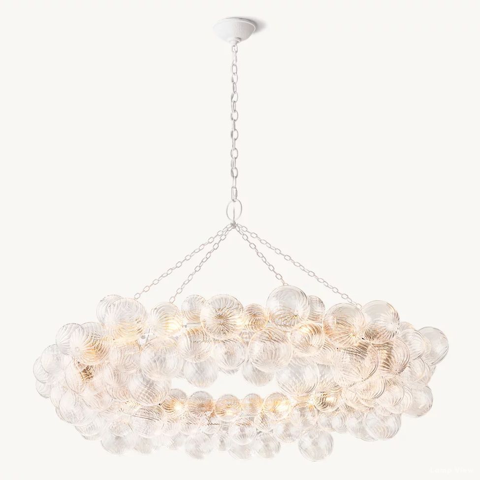Trellor Spiraled Globe Ring Chandelier 54"