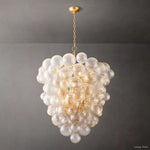 Trellor Spiraled Globe Entry Chandelier 36"