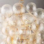 Trellor Spiraled Globe Entry Chandelier 36"