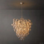 Trellor Spiraled Globe Entry Chandelier 36"