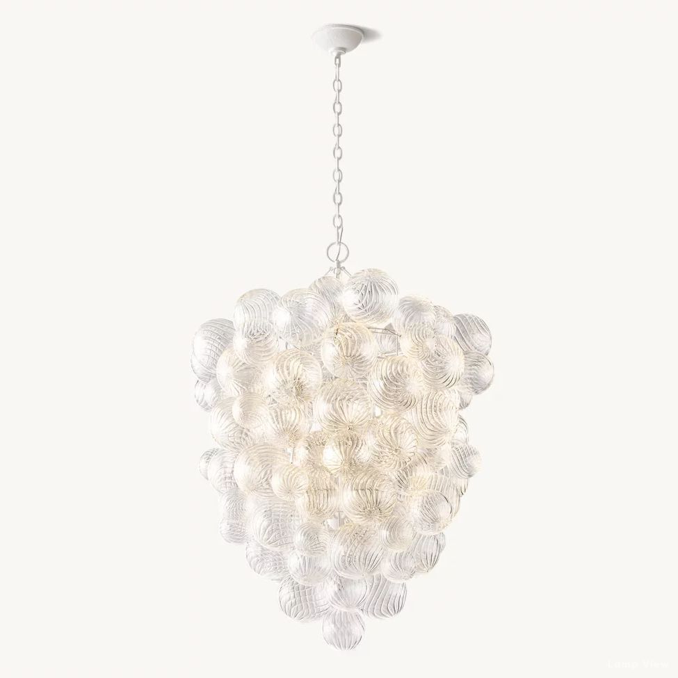 Trellor Spiraled Globe Entry Chandelier 36"