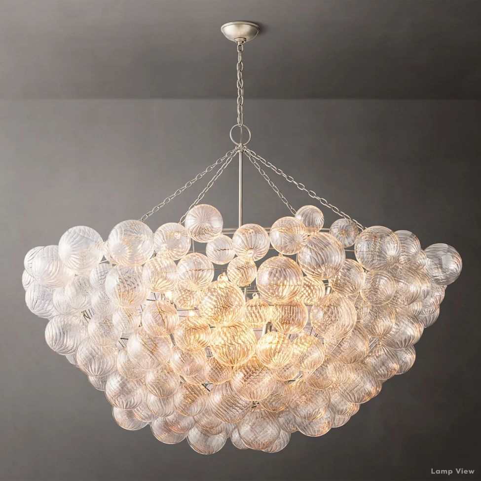 Trellor Spiraled Globe Round Chandelier 66"