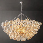 Trellor Spiraled Globe Round Chandelier 66"
