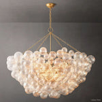 Trellor Spiraled Globe Round Chandelier 56"
