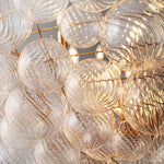 Trellor Spiraled Globe Round Chandelier 56"