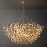 Trellor Spiraled Globe Round Chandelier 56"