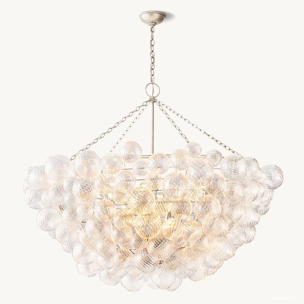 Trellor Spiraled Globe Round Chandelier 56"
