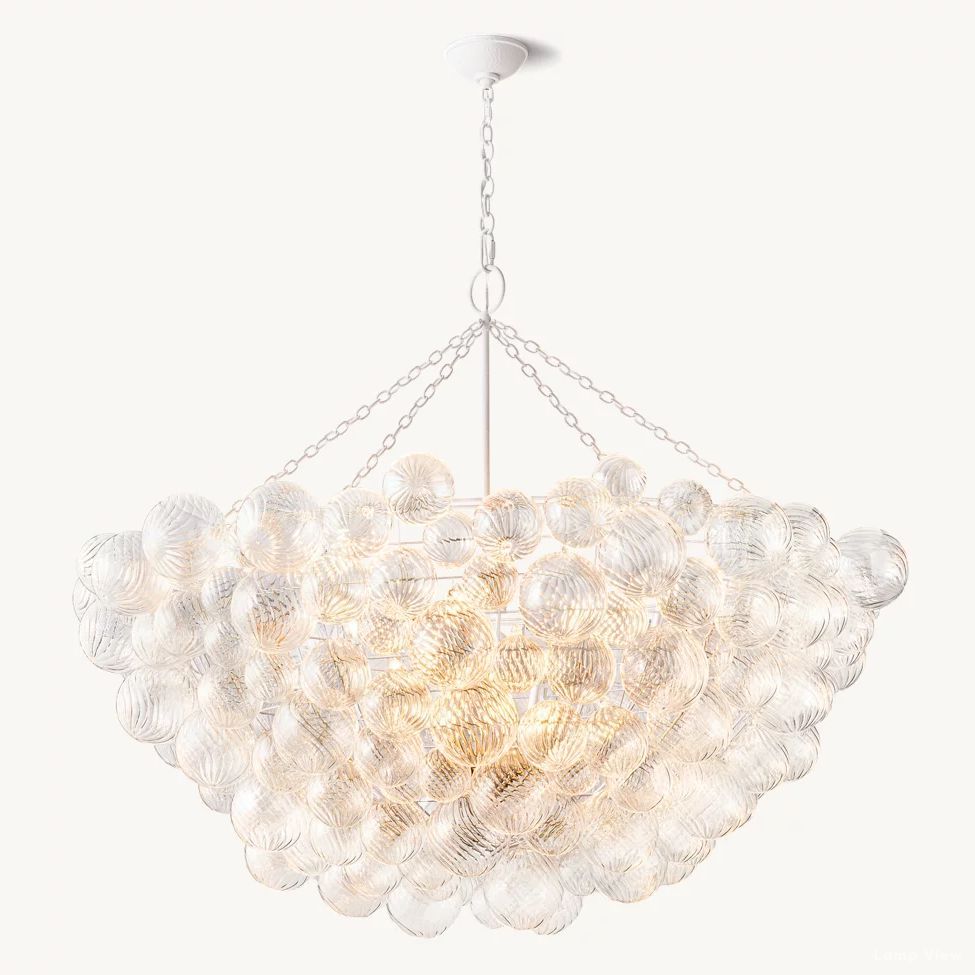 Trellor Spiraled Globe Round Chandelier 56"
